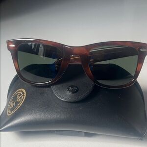 Vintage Ray-Ban B&L USA Wayfarer Sunglasses 5024 Tortoiseshell Glass Lenses